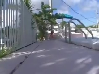 Small tits brunette tranny wanking her putz