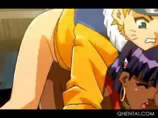 Afro Hentai babe In Huge Tits Takes johnson Deep From Behind