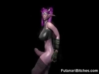 3d futanari elf jizzes on us!