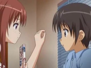 Anime sweetheart tit sikiş and rubbing huge pecker gets a ýüzüne dökülen