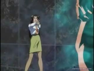 Hentai cop banged by a massive beast