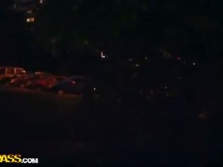 Těžký venkovní souložit pro a strana kotě na ulice
