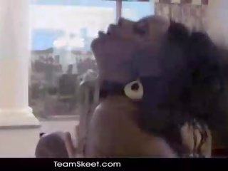 Teenyblack 苗条 乌木 青少年 性交 facialized