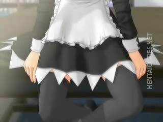 3d hentai pokojská slurping a velký klovaný pták