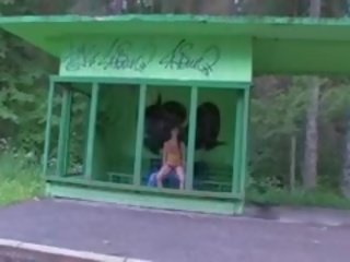 Our first bag porno on the awtobus station