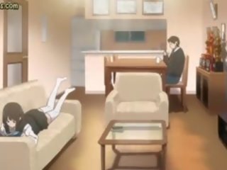 Giovanissima anime prende poppe strofinato e vagina leccato