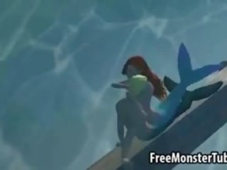 3d little mermaid cutie ariel gets fucked hard
