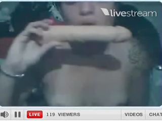 My Aunt Daniela Doing Live video With Big Dildo