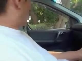 Shy lassie molested in car