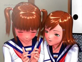 Begençli anime mademoiselle rubbing her coeds lusty künti