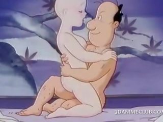 Nahý hentai jeptiška mající špinavý video pro the první čas