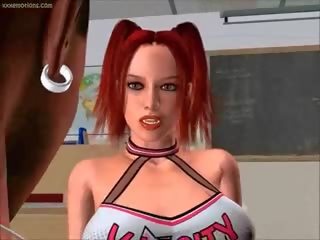 Redhead Animated Plays With Black cock