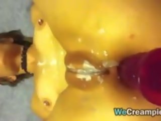 通話 女孩 dripped 同 蠟 和 性交 硬