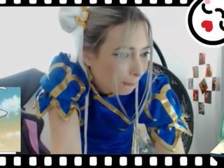 Chun 리 cosplayer 기분 좋은 포 라 웹캠 parte1