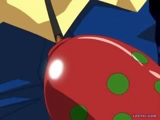Nezbedný hentai anime schoolguy dildo boj