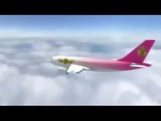 열렬한 공기 안주인 아기 빌어 먹을 에 plane