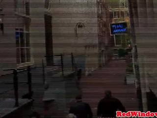 Dutch harlot cumsprayed while fingering