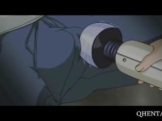Hentai nymph sucking monster cock on knees