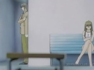 Anime přítelkyně fantasizing o ji rozkošný colleague