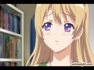 ロープ エロアニメ ととも​​に 目隠し と bigboobs 取得 dildoed wetpus