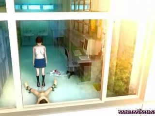 Glorious animated minx pleasures a dick