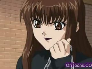 Evil Brunette goes into The Hard Fuck While Chained Up