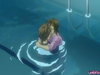 Hentai honey Making Out In The Pool And Gets Fucked