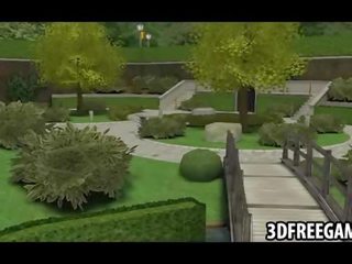V ji těsný kočička tento okouzlující 3d stunner dostane v prdeli
