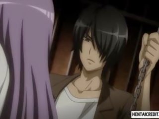 Nahuli at nakatali pataas hentai mademoiselle makakakuha ng fondled