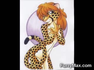 Stupendous мультяшки furry cats!