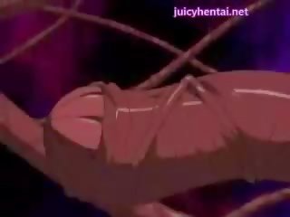 Hentai diva được tất cả lỗ đập qua xúc tu