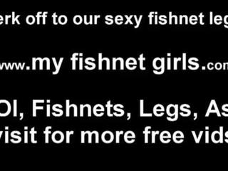 My slutty pink fishnets will get your dick nice and hard JOI