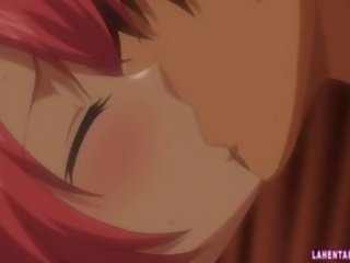 Matamis hentai redhead makakakuha ng fondled at fucked