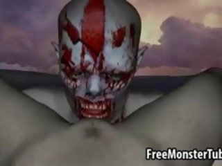 Foxy 3d zombi goddess getting licked and fucked hard