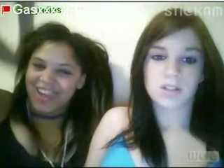 Lesbian bukkake gangbang on web chatting