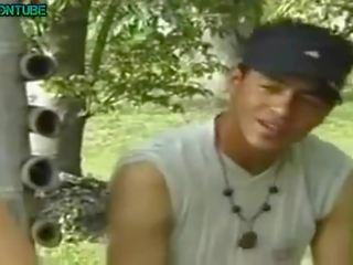 Wood sex film vid in a Green Park with Gay Teens