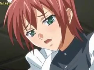 Attractive Anime Maid Gets Cunt Pleasured