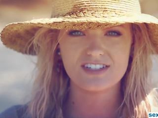 Playboy model Kristen Nicole nude on beach video