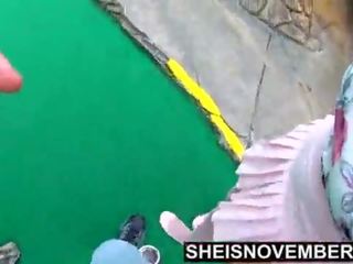 4k HD Hardcore Ebony Step young lady Fucking Step Dad And young lady Same Day At Mini Golf Course Pornstar Sheisnovember