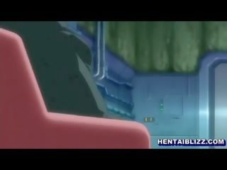 Dessin animé adolescent obtient electric shocks et baisée par monstre frog