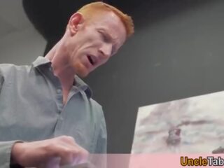 Libidinous Irish whips out his penis then prepares the bareback action immediately