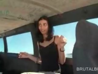 Slim Brunette Teen Sucking Massive putz In The adult clip Bus