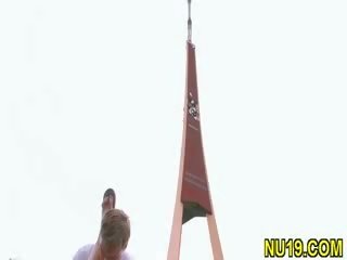 Nude girls introduces legs to get penis