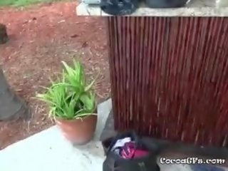 Voluptuous Black darling Gives Her partner A Blowjob At Poolside