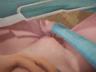 Futa frozen - 艾尔莎 得到 creampied 由 安娜 - 3d xxx 夹