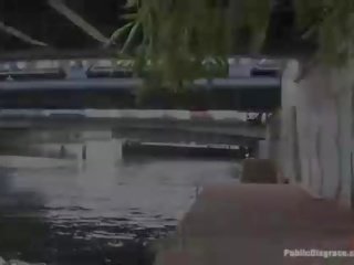 Struggling lassie overpowered