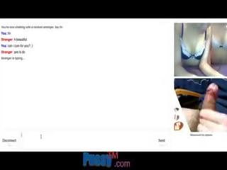 Omegle volwassen video- babbelen met 2 meisjes en een johnson