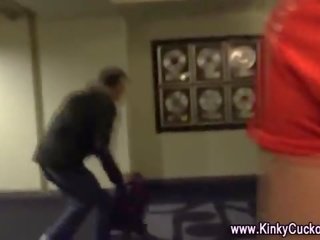 Wife mocks cuckold loser