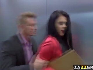 Peta Jensen sucks Bill Baileys big member deep throat