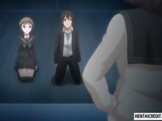 Poslepu a roubík hentai holky dostane v prdeli hrubý